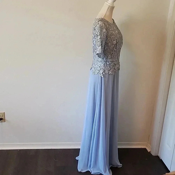 Alex Evenings Women's Long Embroidered A line dress size 6 New - Picture 12 of 14